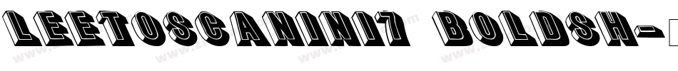 LeeToscanini7 BoldSH字体转换